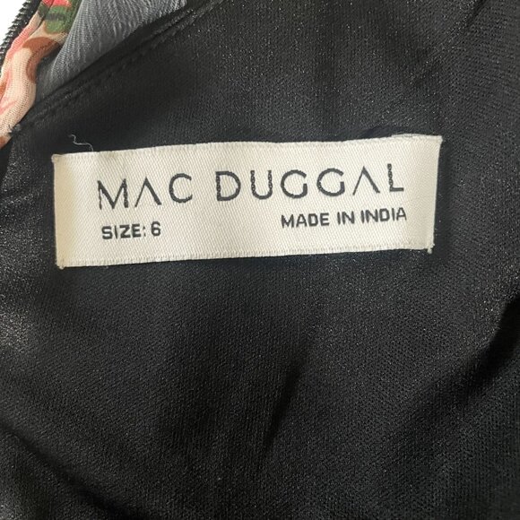 Mac Duggal Floral Midi Dress Size 6 Romantic Coquette Garden Party Soft Girl - Picture 3 of 14